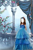 фотошоп-шаблон нарядное платье для девочки