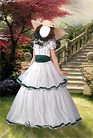 фотошоп-шаблон нарядное платье для девочки