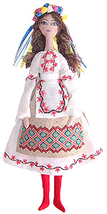интерьерная текстильная кукла Украиночка