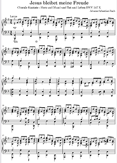 ����, Sheet music for Piano 
Jesus bleibet meine Freude, BWV 147 (������� 1)

