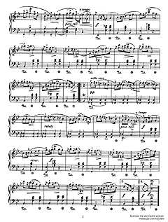 ����, Sheet music for Piano 
Chopin Mazurka in B-Flat Major, Op.7, No.1 
(������� 2)
