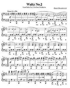 ����, Sheet music for Piano 
����������  ����� �2(������� 1)
